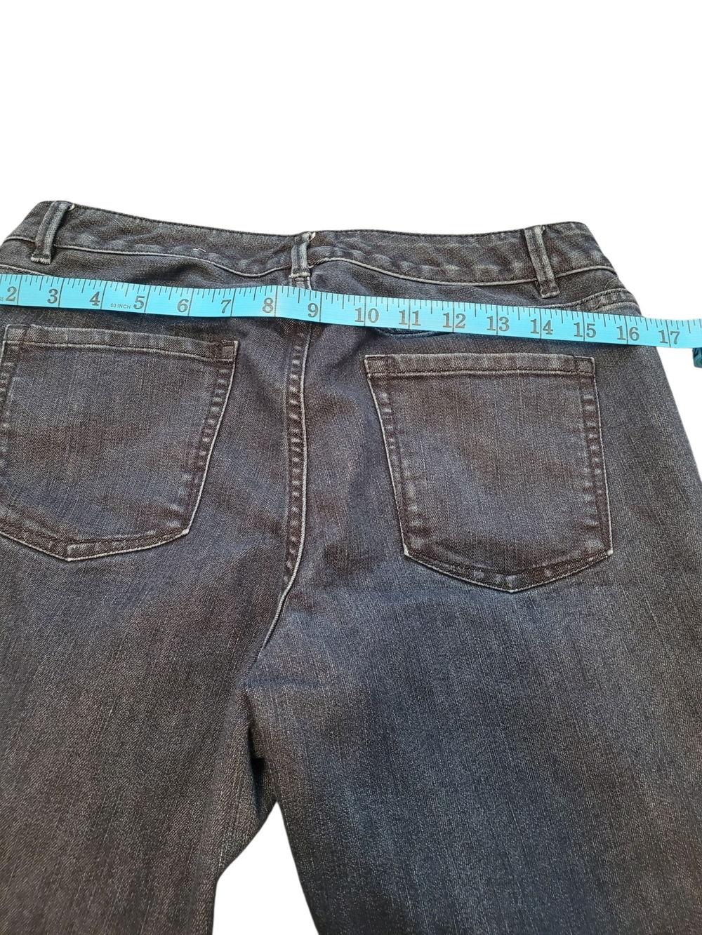 Coldwater Creek Women’s P8 Petite Dark Wash Straight Leg Stretch Jeans - Picture 3 of 11